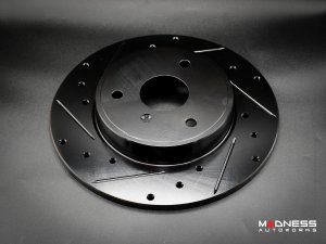 smart fortwo Brake Rotors (2) - 451 - Front - R1 Concepts - eLine Black Series - Drilled + Slotted
